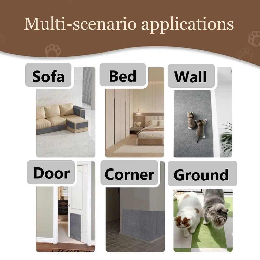 Scratch Resistant Furniture Protector Pad for Cat and Pet, Trimmable Carpet Mat - Pawdorable.store