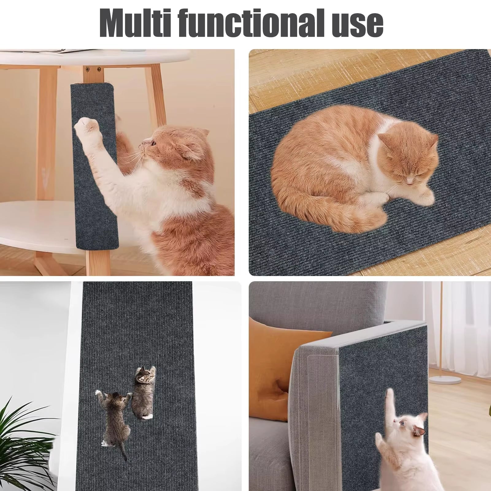 Scratch Resistant Furniture Protector Pad for Cat and Pet, Trimmable Carpet Mat - Pawdorable.store