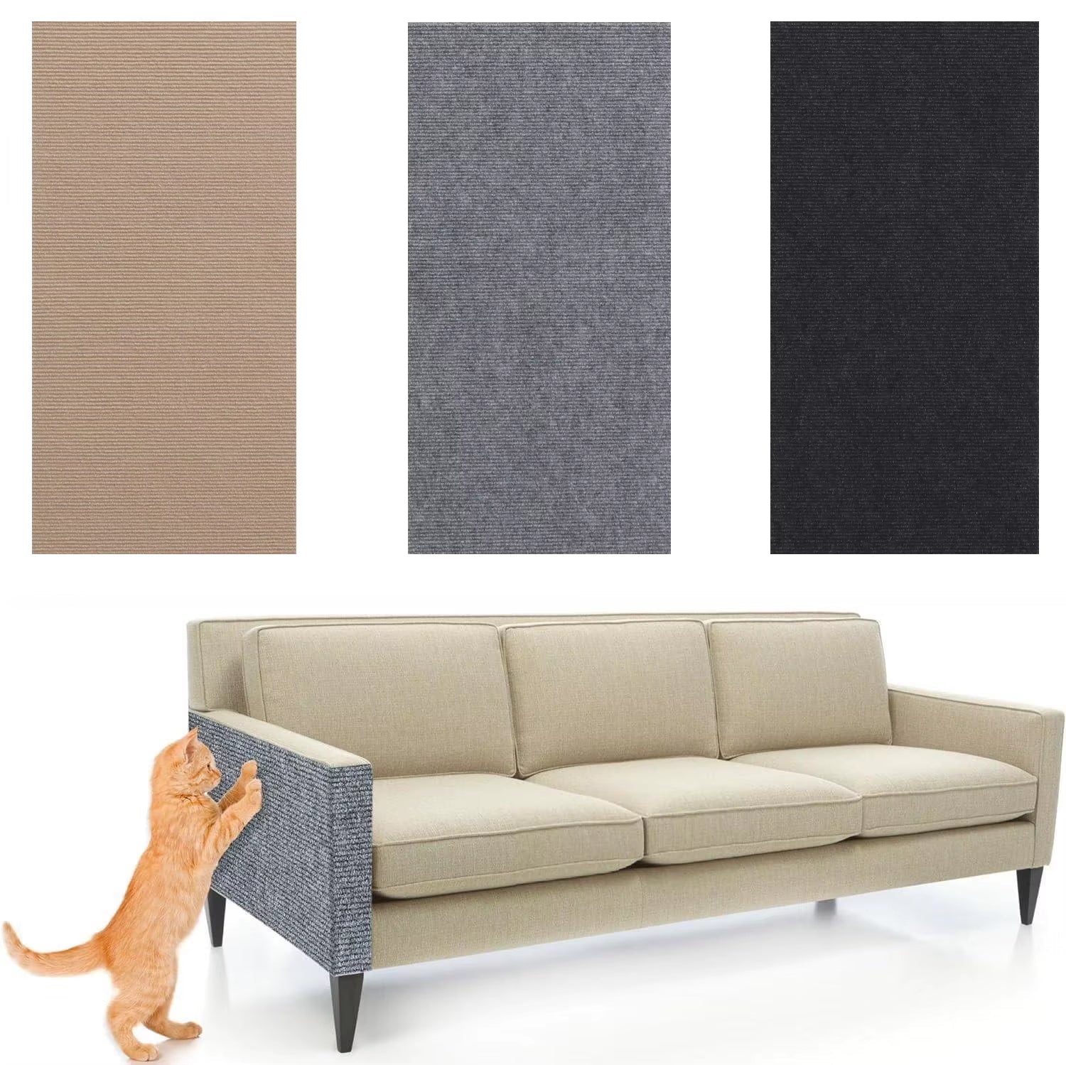 Scratch Resistant Furniture Protector Pad for Cat and Pet, Trimmable Carpet Mat - Pawdorable.store