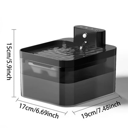 AquaFlow – 2.2L Wireless Charging Cat Water Fountain - Pawdorable.store