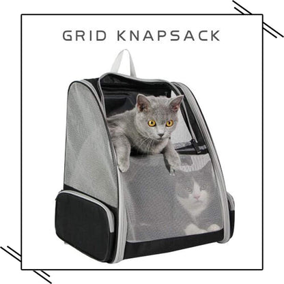 Bubble Backpack Pet Carrier – Breathable PVC Mesh for Cats & Dogs up to 15lbs (Grey) - Pawdorable.store