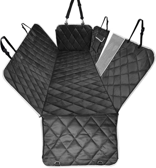 Waterproof Dog Car Seat Cover with Mesh Window and Storage Pocket - Pawdorable.store