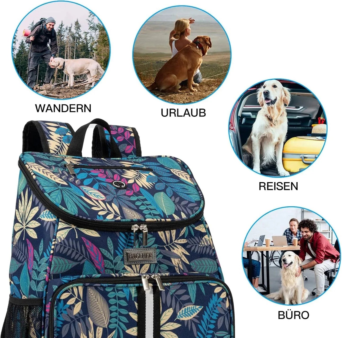 Dog Travel Bag with 2 Collapsible Bowls & Food Baskets – Airline Approved - Pawdorable.store
