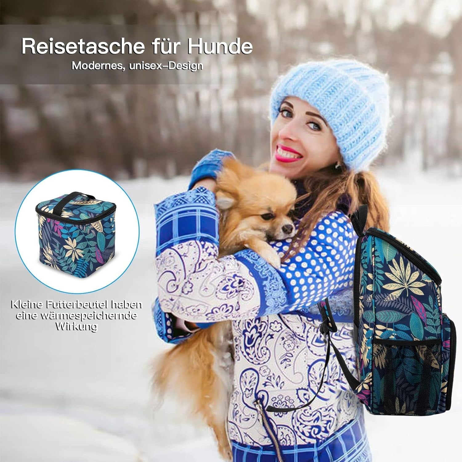 Dog Travel Bag with 2 Collapsible Bowls & Food Baskets – Airline Approved - Pawdorable.store