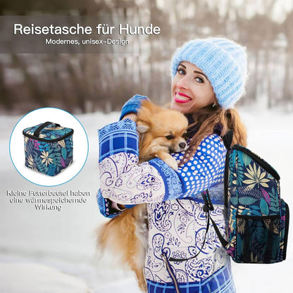 Dog Travel Bag with 2 Collapsible Bowls & Food Baskets – Airline Approved - Pawdorable.store