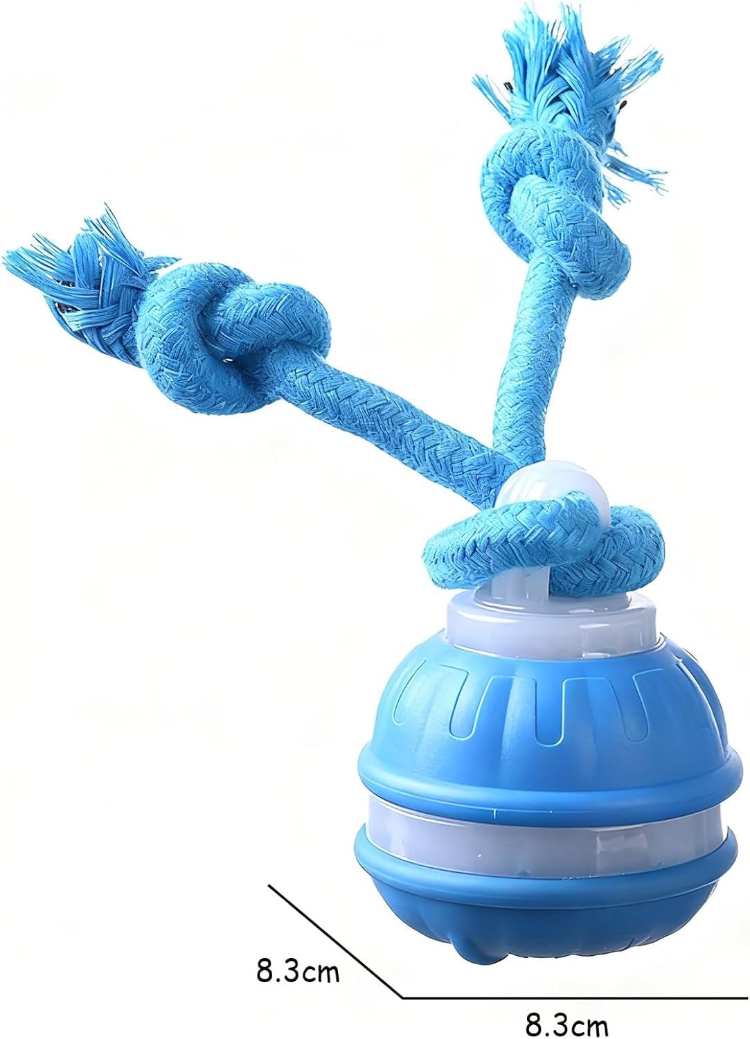 USB Rechargeable Interactive Dog Cat Ball Toy with Moving Tail, Auto-Rolling Chase Buddy (Blue) - Pawdorable.store