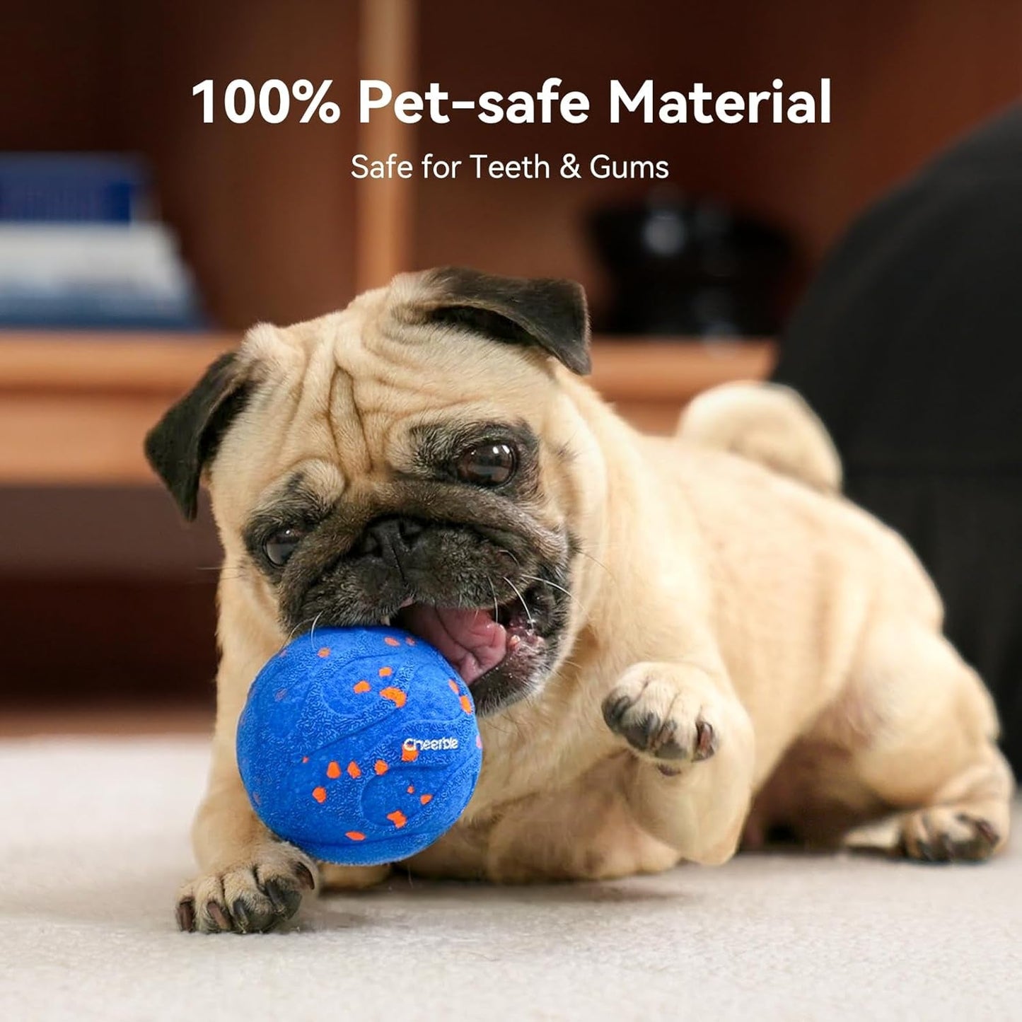 Interactive Wicked Ball AIR Neo - Self-Moving Dog Toy with Heartbeat Calming, ETPU, IPX7 - Blue - Pawdorable.store