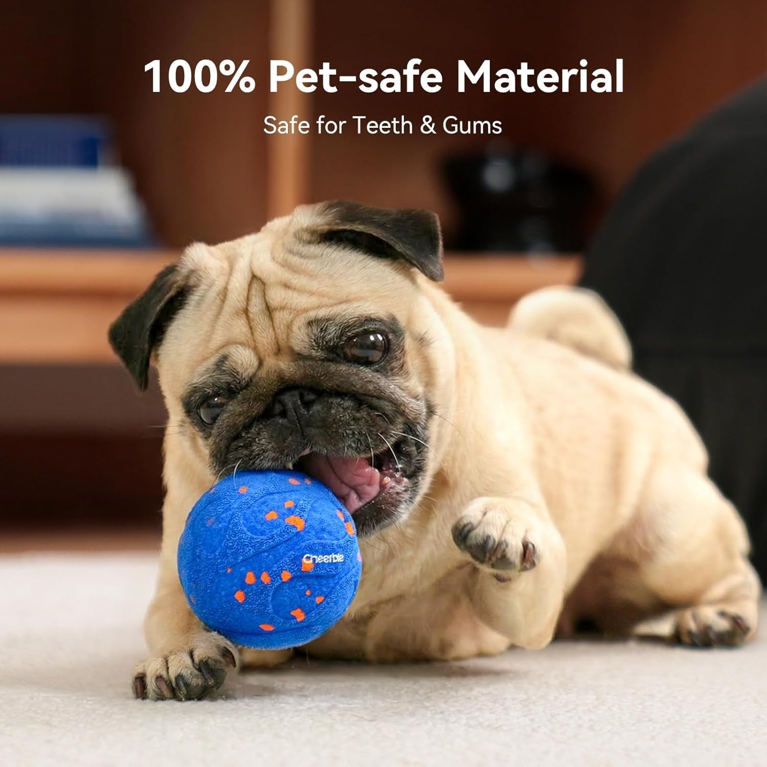 Interactive Wicked Ball AIR Neo - Self-Moving Dog Toy with Heartbeat Calming, ETPU, IPX7 - Blue - Pawdorable.store