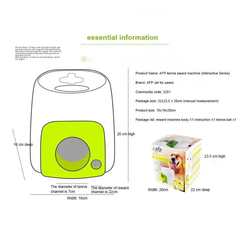 Automatic Tennis Ball Launcher for Dogs - Intelligent Pet Toy - Pawdorable.store