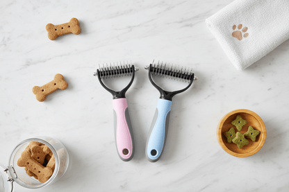 Professional De - Shedding Brush & Comb for Dogs & Cats – Grooming Shedding Tool - Pawdorable.store