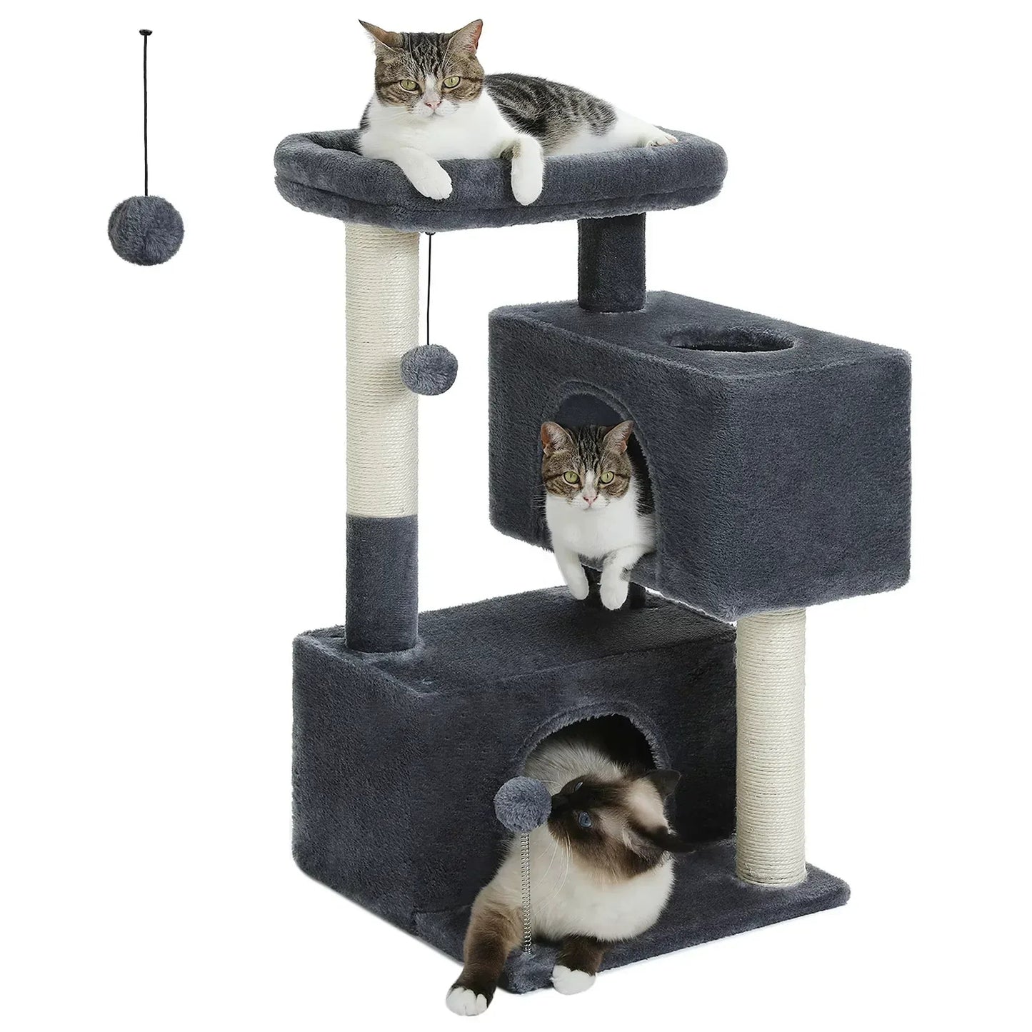 PurrPerch – Large Cat Tree & Scratching Post Tower - Pawdorable.store