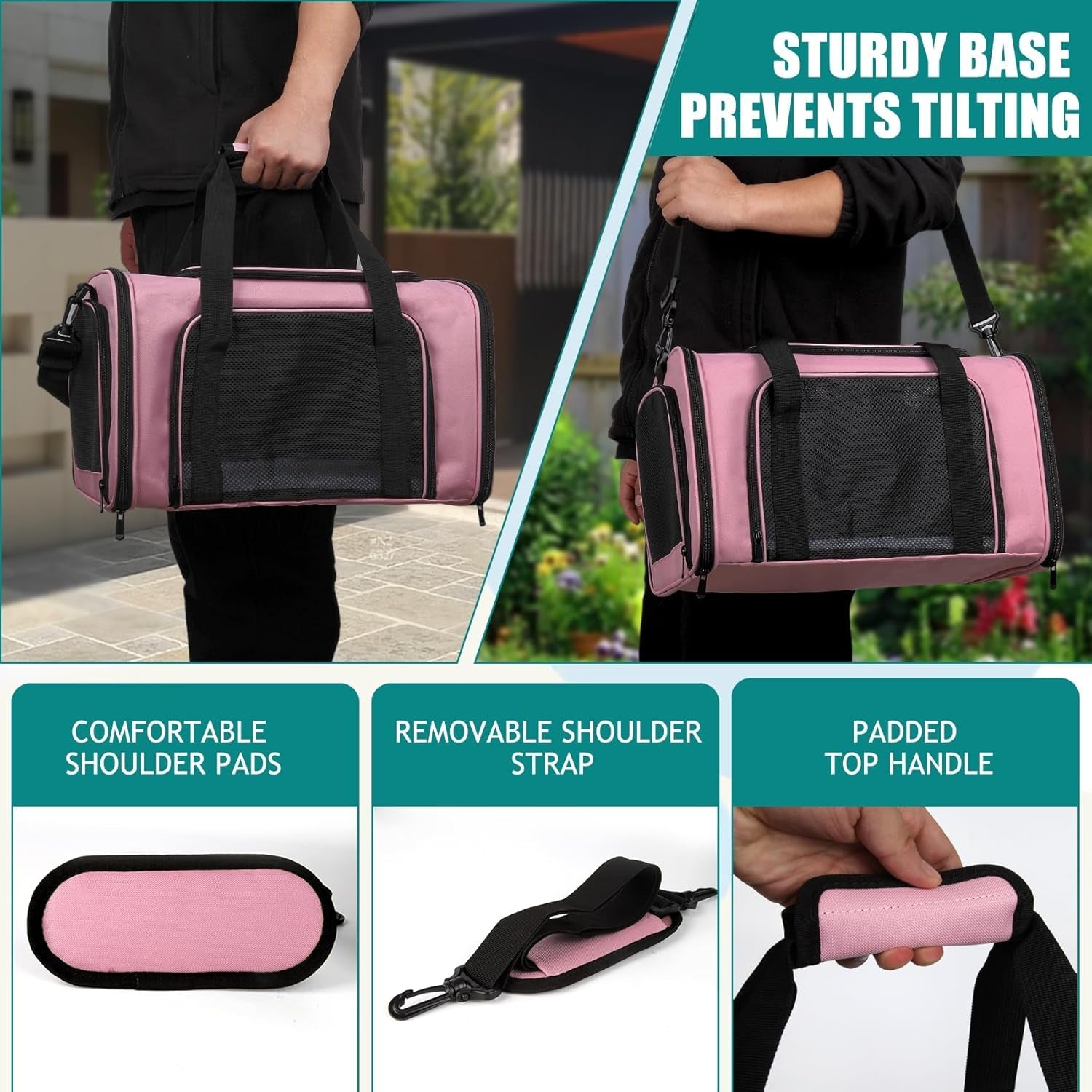 Soft - Sided Pet Travel Carrier for Cats & Dogs up to 25lbs – Foldable & Portable - Pawdorable.store