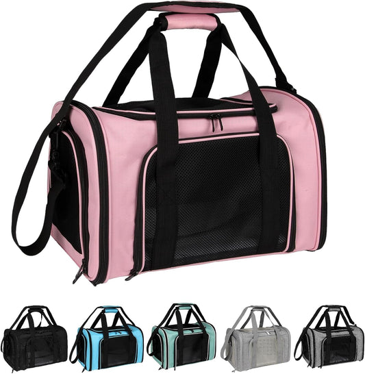 Soft - Sided Pet Travel Carrier for Cats & Dogs up to 25lbs – Foldable & Portable - Pawdorable.store